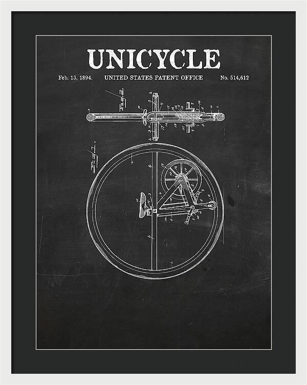 Unicycle Chalkboard Patent Us514612a
