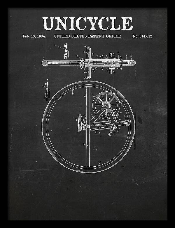 Unicycle Chalkboard Patent Us514612a