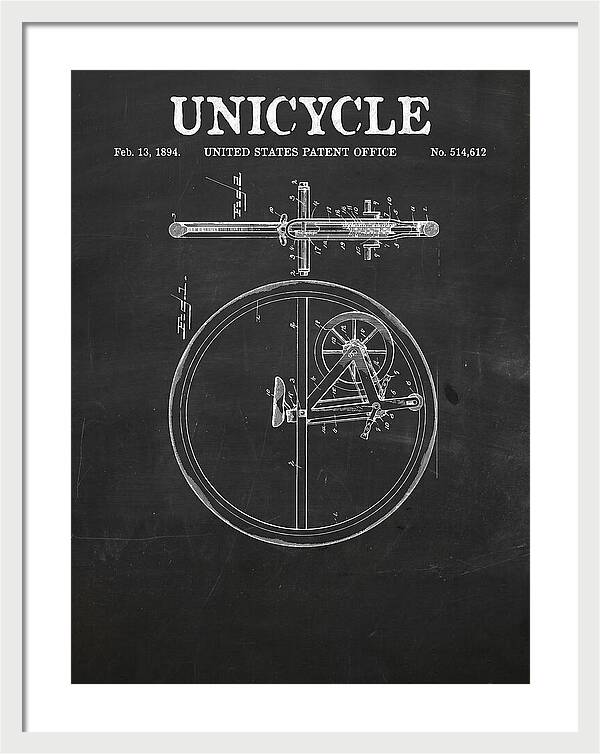 Unicycle Chalkboard Patent Us514612a
