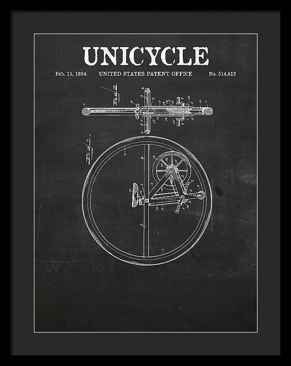 Unicycle Chalkboard Patent Us514612a