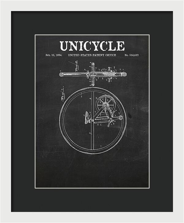 Unicycle Chalkboard Patent Us514612a