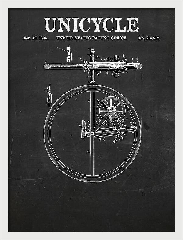 Unicycle Chalkboard Patent Us514612a