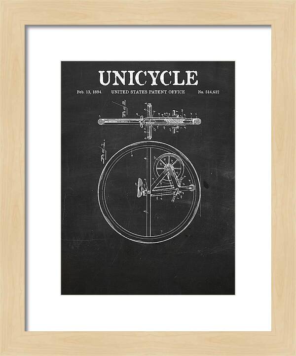 Unicycle Chalkboard Patent Us514612a