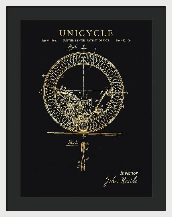 Unicycle Gold Patent Us482100a