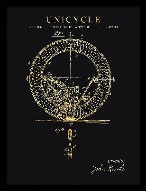Unicycle Gold Patent Us482100a