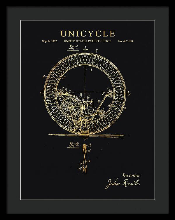 Unicycle Gold Patent Us482100a