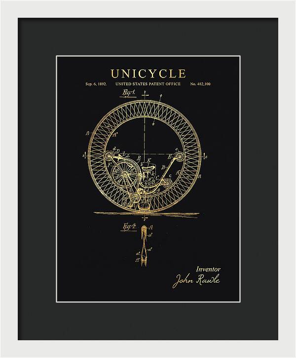 Unicycle Gold Patent Us482100a