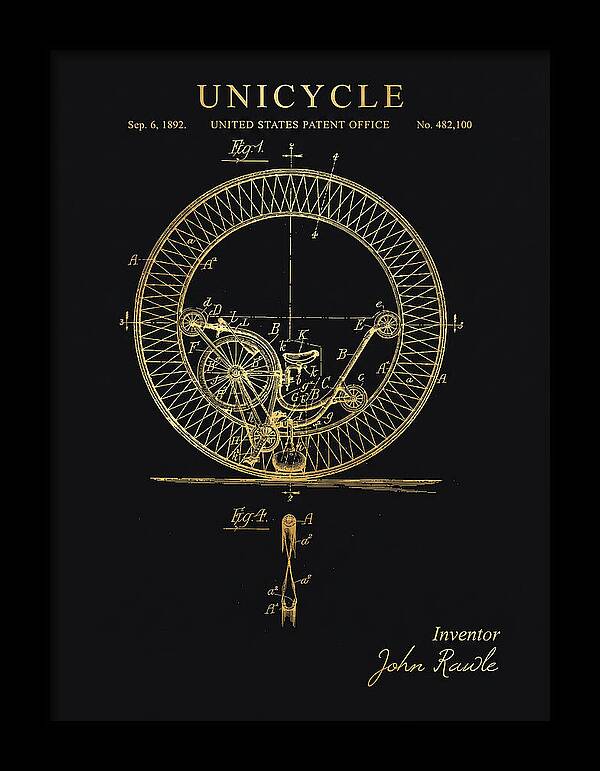 Unicycle Gold Patent Us482100a