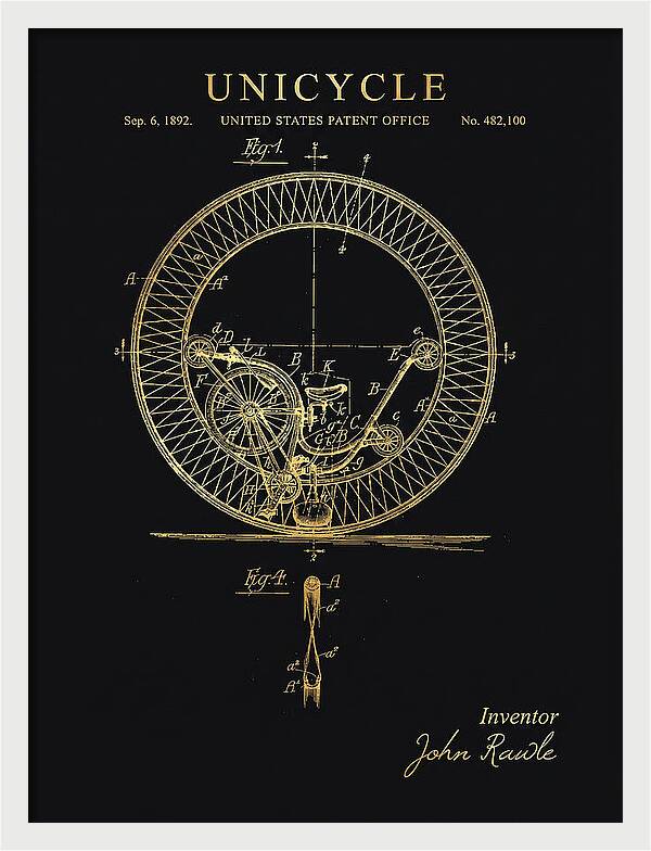 Unicycle Gold Patent Us482100a