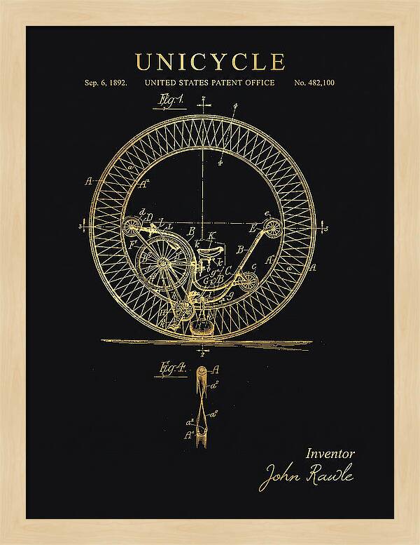 Unicycle Gold Patent Us482100a
