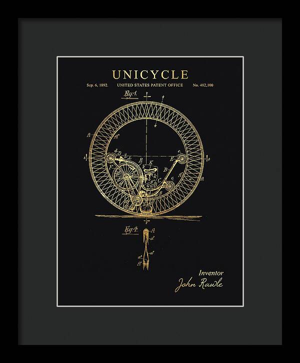 Unicycle Gold Patent Us482100a