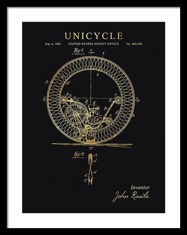 Unicycle Gold Patent Us482100a