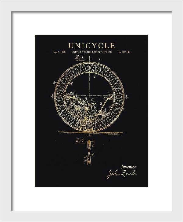 Unicycle Gold Patent Us482100a