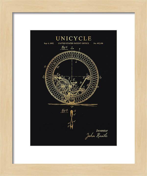 Unicycle Gold Patent Us482100a