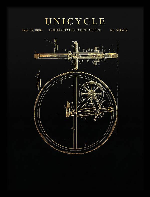 Unicycle Gold Patent Us514612a