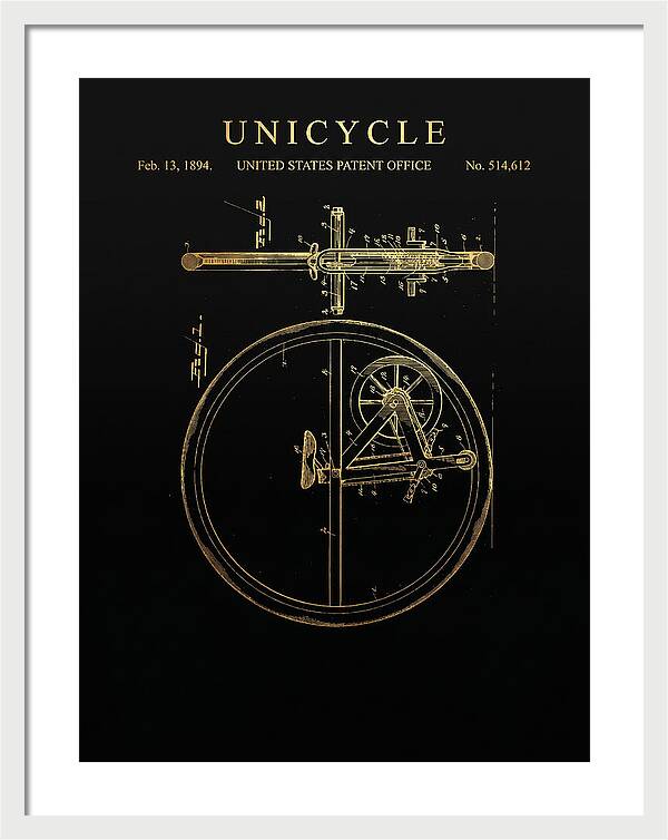 Unicycle Gold Patent Us514612a