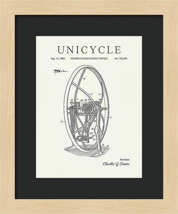 Unicycle Minimalist Patent Us792403a
