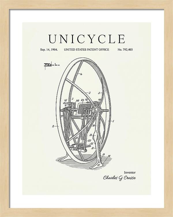 Unicycle Minimalist Patent Us792403a