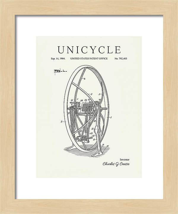 Unicycle Minimalist Patent Us792403a