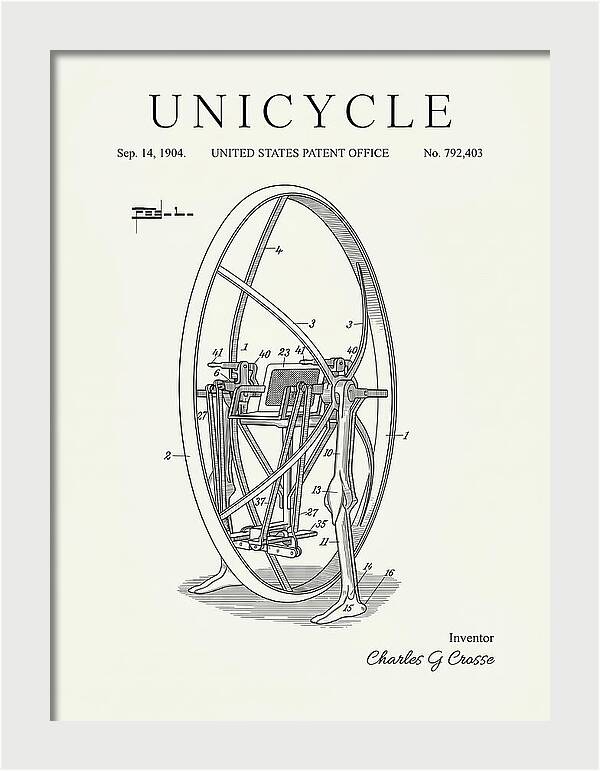 Unicycle Minimalist Patent Us792403a