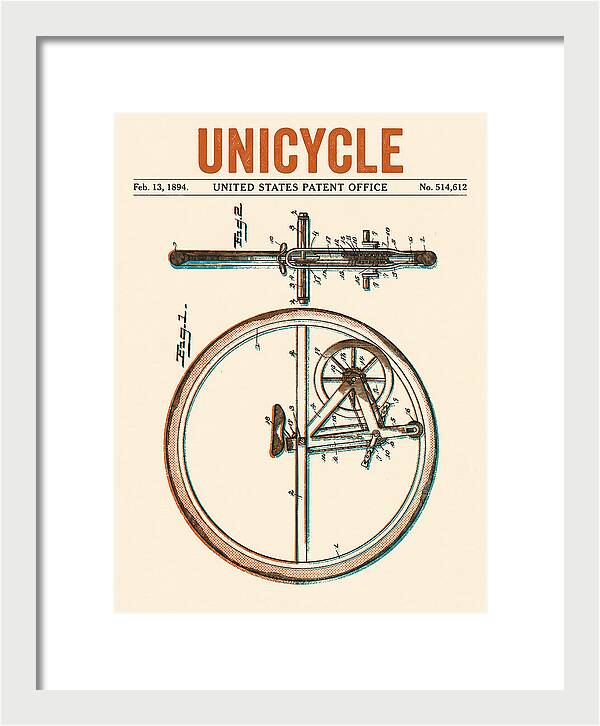 Unicycle Retro Patent Us514612a