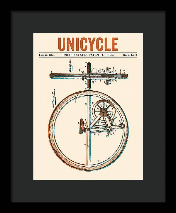 Unicycle Retro Patent Us514612a