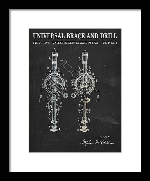 Universal Brace And Drill Chalkboard Patent Us661418a