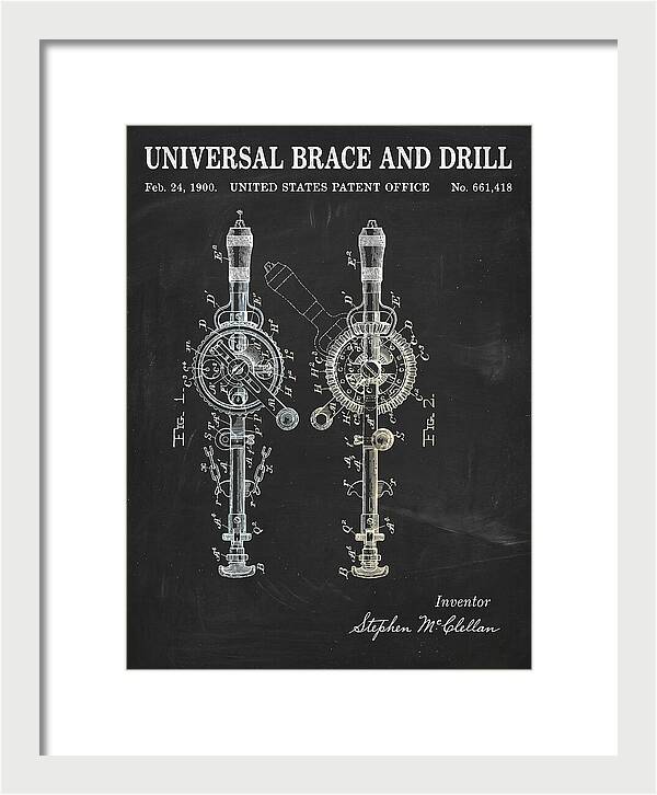 Universal Brace And Drill Chalkboard Patent Us661418a