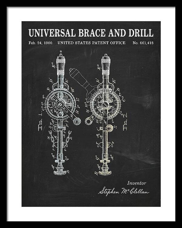 Universal Brace And Drill Chalkboard Patent Us661418a