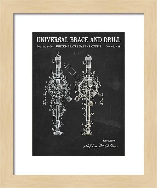 Universal Brace And Drill Chalkboard Patent Us661418a