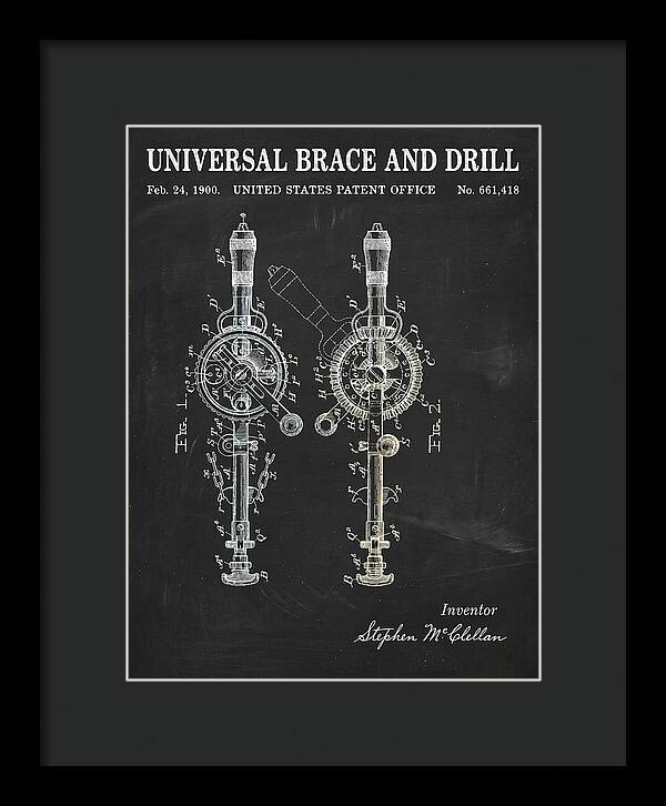 Universal Brace And Drill Chalkboard Patent Us661418a