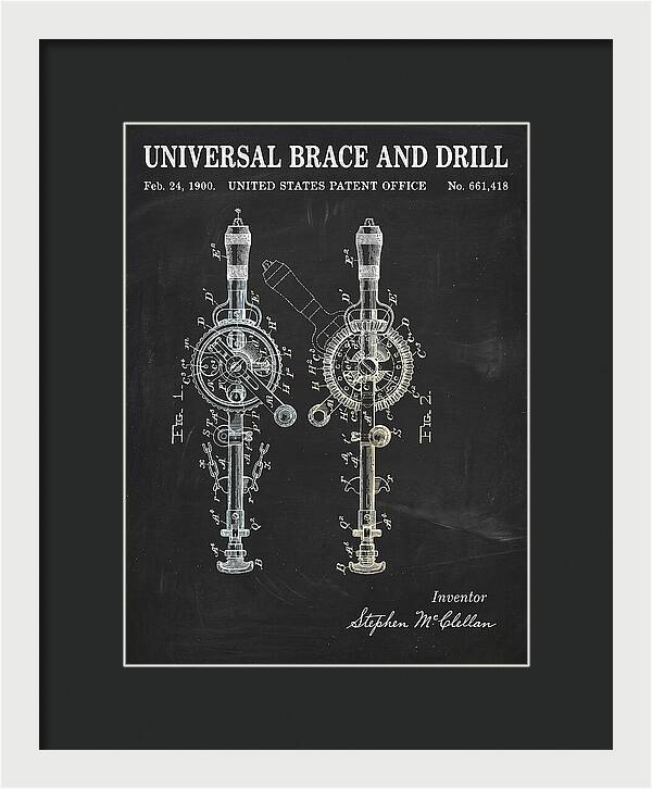 Universal Brace And Drill Chalkboard Patent Us661418a