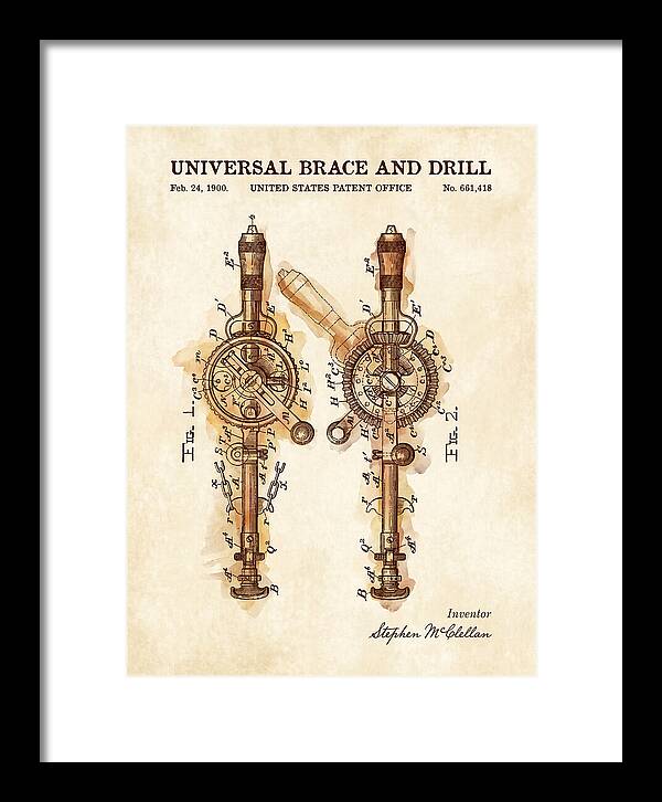 Universal Brace And Drill Watercolor Patent Us661418a