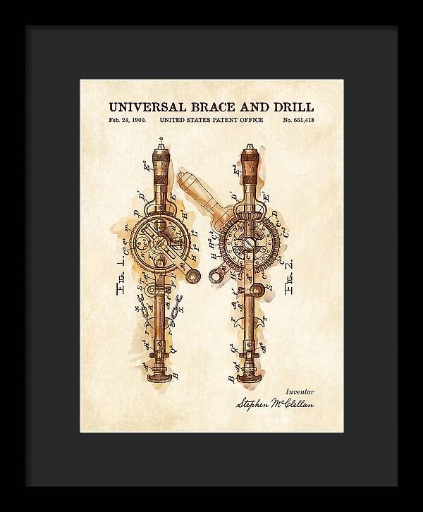 Universal Brace And Drill Watercolor Patent Us661418a