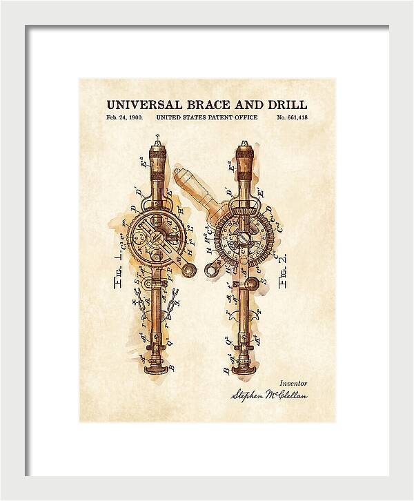 Universal Brace And Drill Watercolor Patent Us661418a
