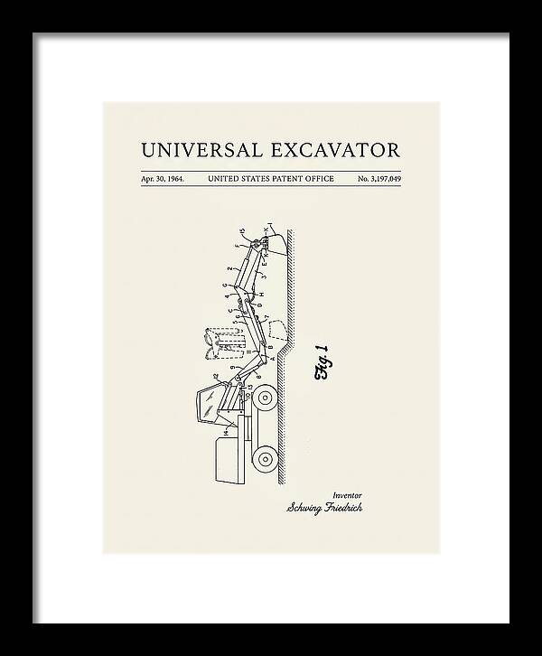 Universal Excavator Minimalist Patent Us3197049a