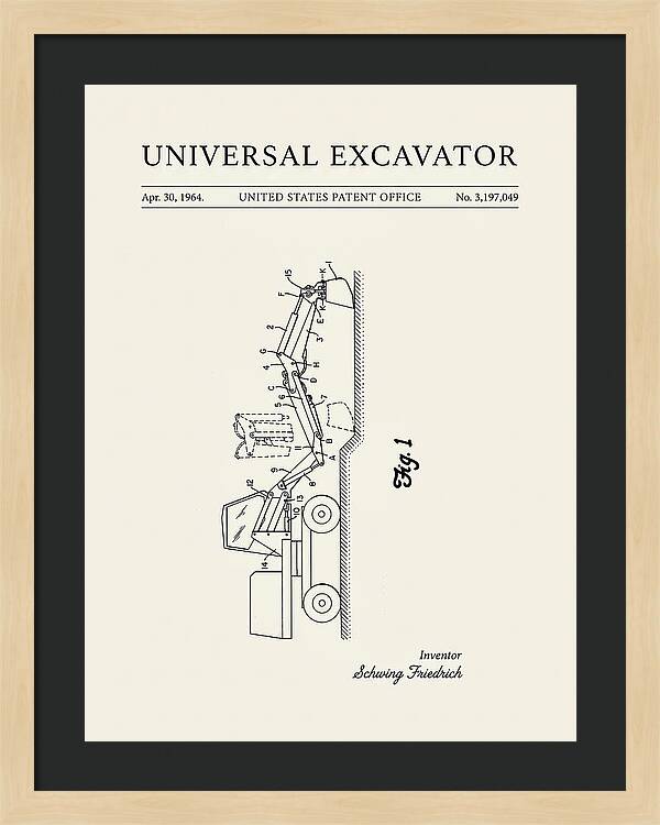 Universal Excavator Minimalist Patent Us3197049a