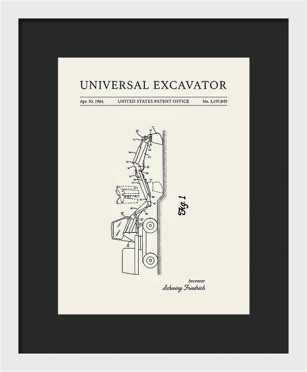 Universal Excavator Minimalist Patent Us3197049a
