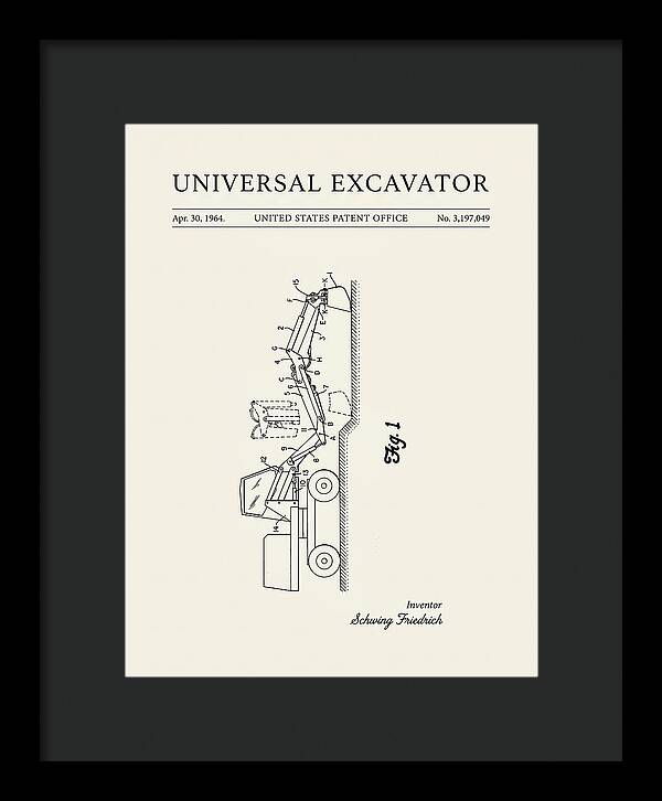 Universal Excavator Minimalist Patent Us3197049a