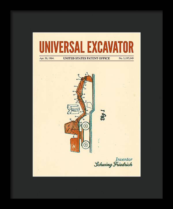 Universal Excavator Retro Patent Us3197049a
