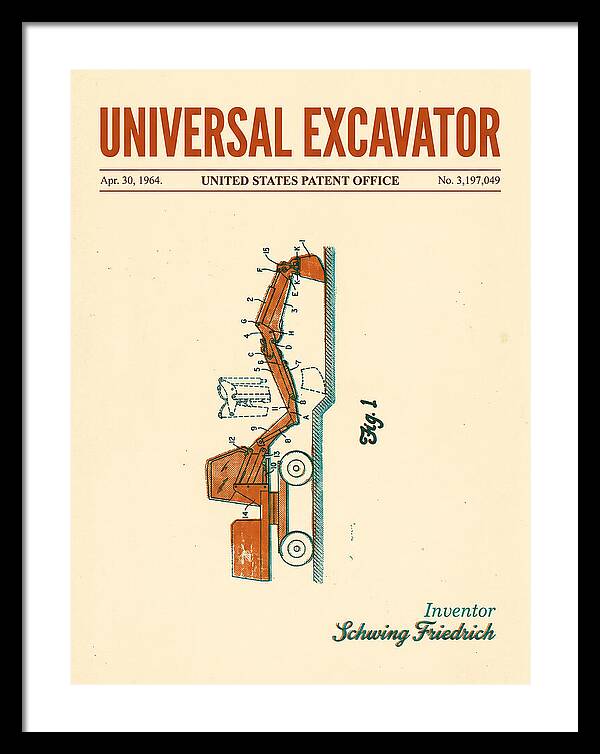 Universal Excavator Retro Patent Us3197049a