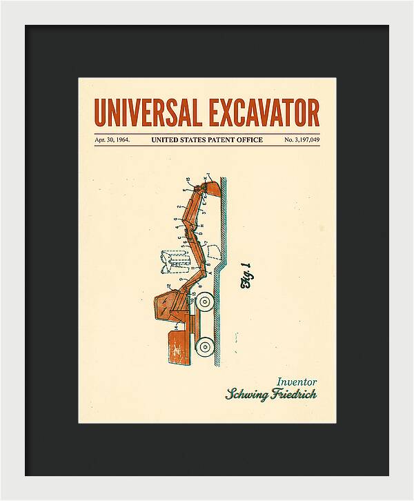 Universal Excavator Retro Patent Us3197049a