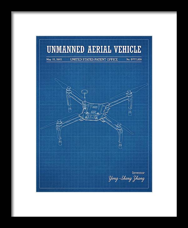 Unmanned Aerial Vehicle Dji Inspire Blueprint Patent Usd777059s1