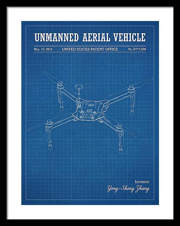 Unmanned Aerial Vehicle Dji Inspire Blueprint Patent Usd777059s1