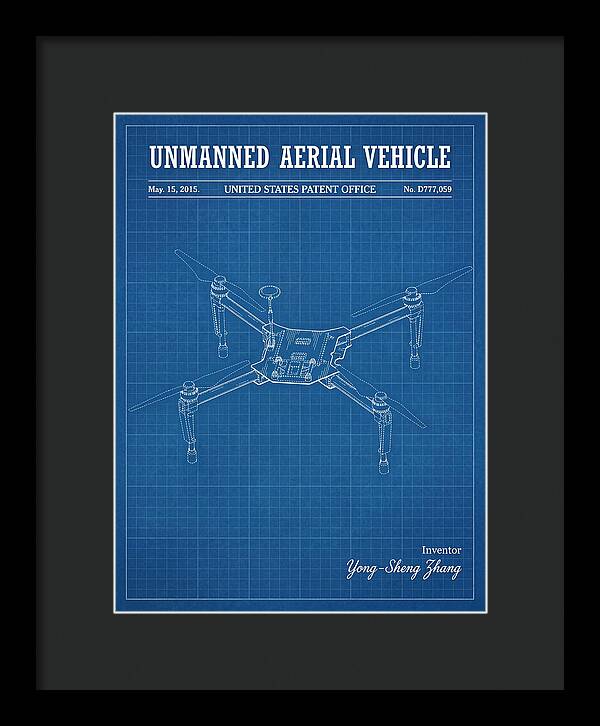 Unmanned Aerial Vehicle Dji Inspire Blueprint Patent Usd777059s1
