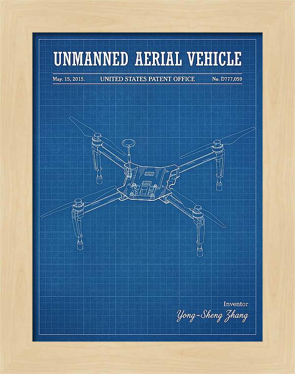 Unmanned Aerial Vehicle Dji Inspire Blueprint Patent Usd777059s1