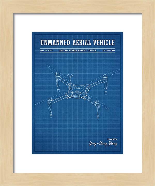 Unmanned Aerial Vehicle Dji Inspire Blueprint Patent Usd777059s1