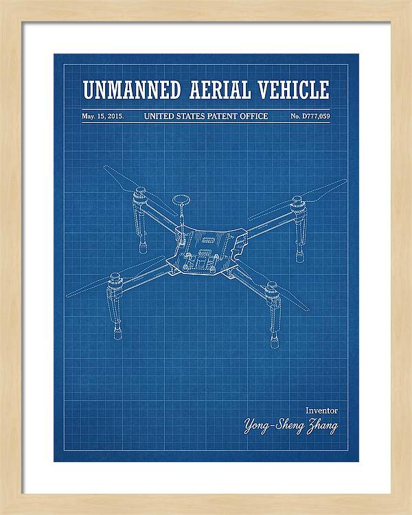 Unmanned Aerial Vehicle Dji Inspire Blueprint Patent Usd777059s1