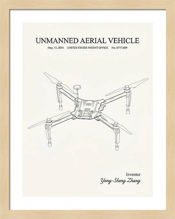 Unmanned Aerial Vehicle Dji Inspire Minimalist Patent Usd777059s1