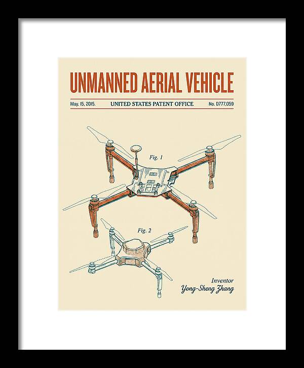 Unmanned Aerial Vehicle Dji Inspire Retro Patent Usd777059s1